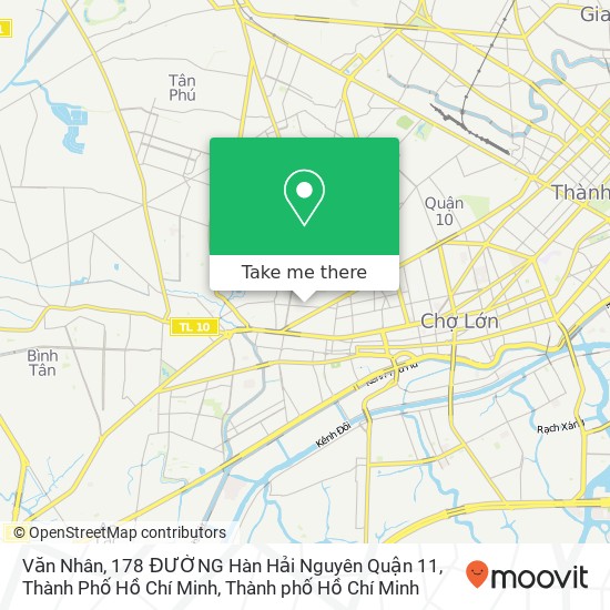 Bản đồ Văn Nhân, 178 ĐƯỜNG Hàn Hải Nguyên Quận 11, Thành Phố Hồ Chí Minh