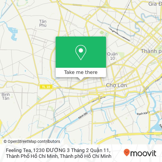 Bản đồ Feeling Tea, 1230 ĐƯỜNG 3 Tháng 2 Quận 11, Thành Phố Hồ Chí Minh