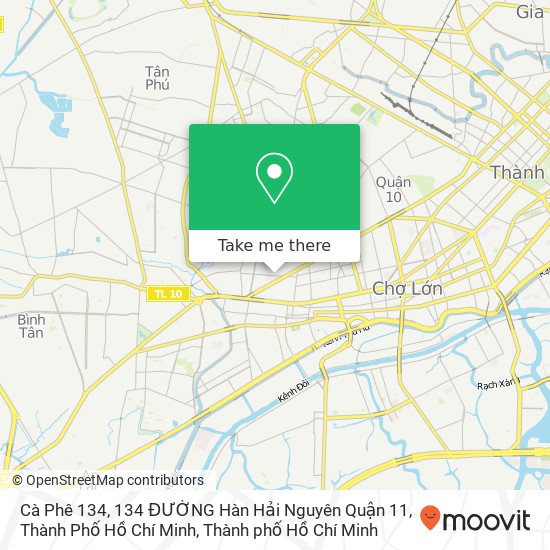 Bản đồ Cà Phê 134, 134 ĐƯỜNG Hàn Hải Nguyên Quận 11, Thành Phố Hồ Chí Minh
