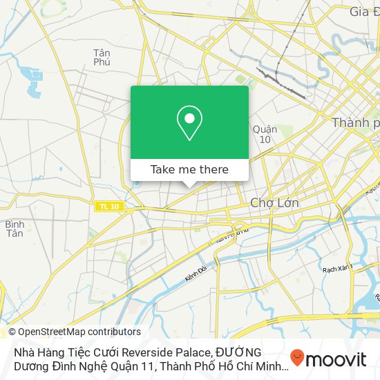 Bản đồ Nhà Hàng Tiệc Cưới Reverside Palace, ĐƯỜNG Dương Đình Nghệ Quận 11, Thành Phố Hồ Chí Minh