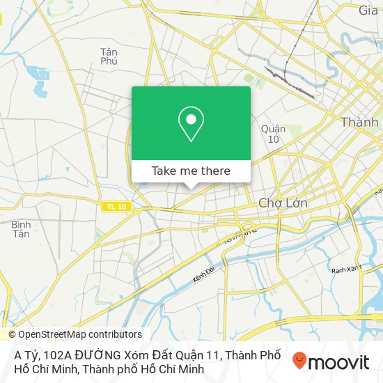 Bản đồ A Tỷ, 102A ĐƯỜNG Xóm Đất Quận 11, Thành Phố Hồ Chí Minh