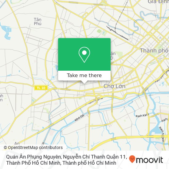 Bản đồ Quán Ăn Phụng Nguyên, Nguyễn Chí Thanh Quận 11, Thành Phố Hồ Chí Minh