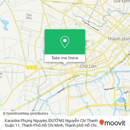 Bản đồ Karaoke Phụng Nguyên, ĐƯỜNG Nguyễn Chí Thanh Quận 11, Thành Phố Hồ Chí Minh