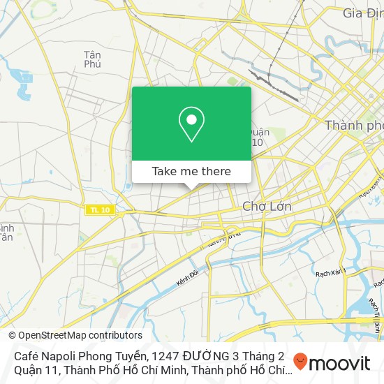 Bản đồ Café Napoli Phong Tuyền, 1247 ĐƯỜNG 3 Tháng 2 Quận 11, Thành Phố Hồ Chí Minh