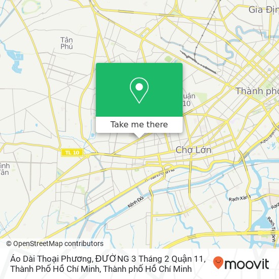 Bản đồ Áo Dài Thoại Phương, ĐƯỜNG 3 Tháng 2 Quận 11, Thành Phố Hồ Chí Minh