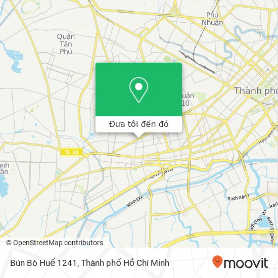 Bản đồ Bún Bò Huế 1241, 1241 ĐƯỜNG 3 Tháng 2 Quận 11, Thành Phố Hồ Chí Minh