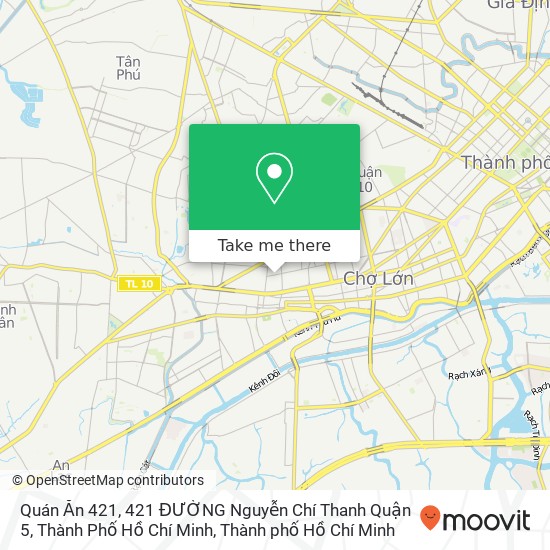 Bản đồ Quán Ăn 421, 421 ĐƯỜNG Nguyễn Chí Thanh Quận 5, Thành Phố Hồ Chí Minh