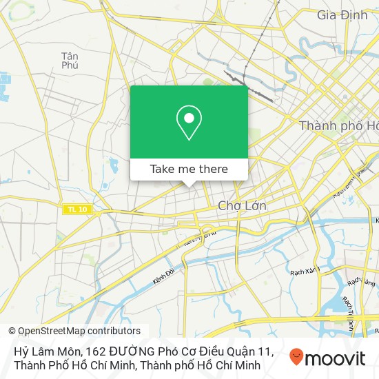 Bản đồ Hỷ Lâm Môn, 162 ĐƯỜNG Phó Cơ Điều Quận 11, Thành Phố Hồ Chí Minh