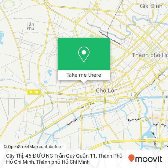 Bản đồ Cây Thị, 46 ĐƯỜNG Trần Quý Quận 11, Thành Phố Hồ Chí Minh