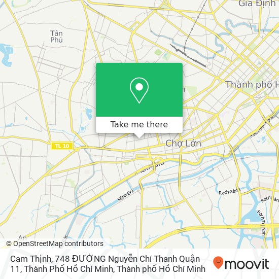 Bản đồ Cam Thịnh, 748 ĐƯỜNG Nguyễn Chí Thanh Quận 11, Thành Phố Hồ Chí Minh