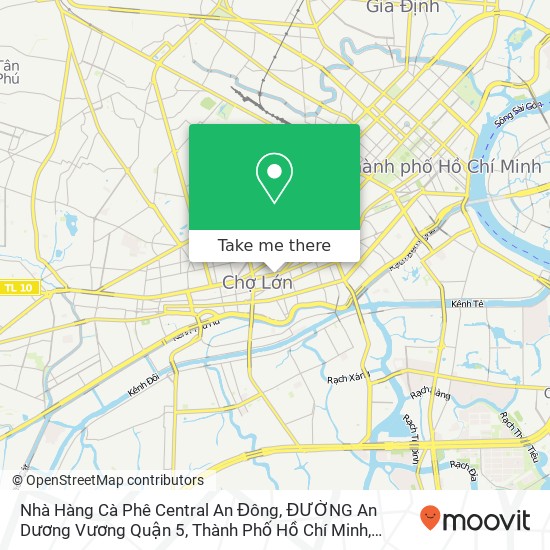 Bản đồ Nhà Hàng Cà Phê Central An Đông, ĐƯỜNG An Dương Vương Quận 5, Thành Phố Hồ Chí Minh