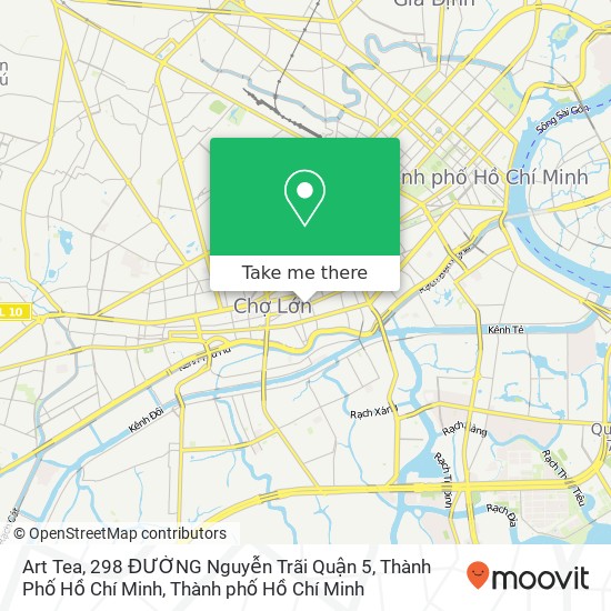 Bản đồ Art Tea, 298 ĐƯỜNG Nguyễn Trãi Quận 5, Thành Phố Hồ Chí Minh