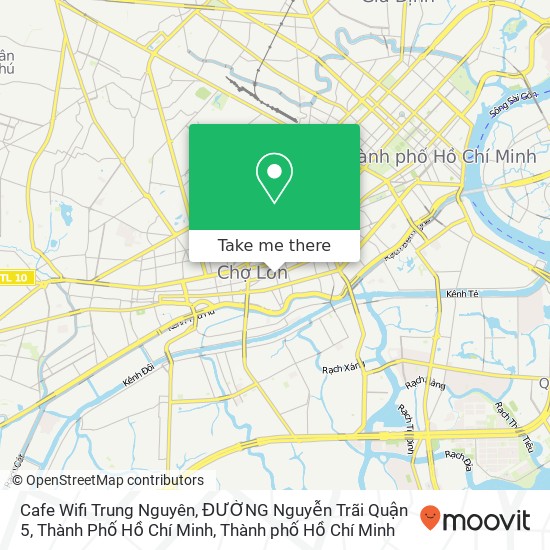 Bản đồ Cafe Wifi Trung Nguyên, ĐƯỜNG Nguyễn Trãi Quận 5, Thành Phố Hồ Chí Minh