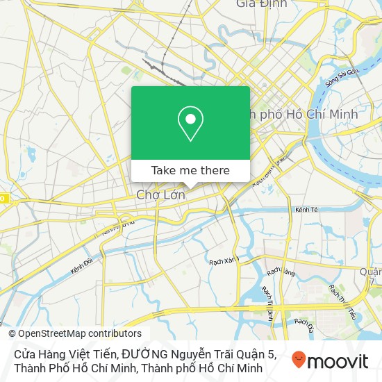 Bản đồ Cửa Hàng Việt Tiến, ĐƯỜNG Nguyễn Trãi Quận 5, Thành Phố Hồ Chí Minh