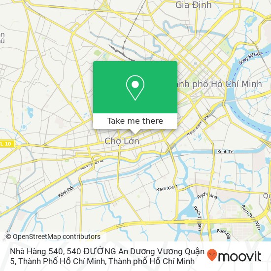 Bản đồ Nhà Hàng 540, 540 ĐƯỜNG An Dương Vương Quận 5, Thành Phố Hồ Chí Minh
