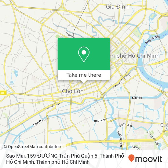 Bản đồ Sao Mai, 159 ĐƯỜNG Trần Phú Quận 5, Thành Phố Hồ Chí Minh