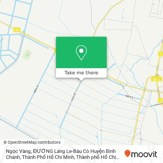 Bản đồ Ngọc Vàng, ĐƯỜNG Láng Le-Bàu Cò Huyện Bình Chánh, Thành Phố Hồ Chí Minh