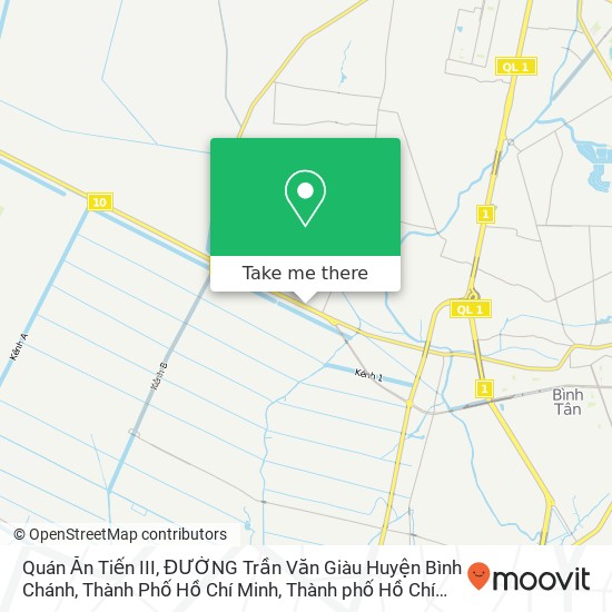 Bản đồ Quán Ăn Tiến III, ĐƯỜNG Trần Văn Giàu Huyện Bình Chánh, Thành Phố Hồ Chí Minh