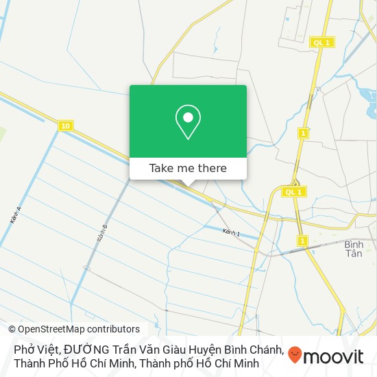 Bản đồ Phở Việt, ĐƯỜNG Trần Văn Giàu Huyện Bình Chánh, Thành Phố Hồ Chí Minh