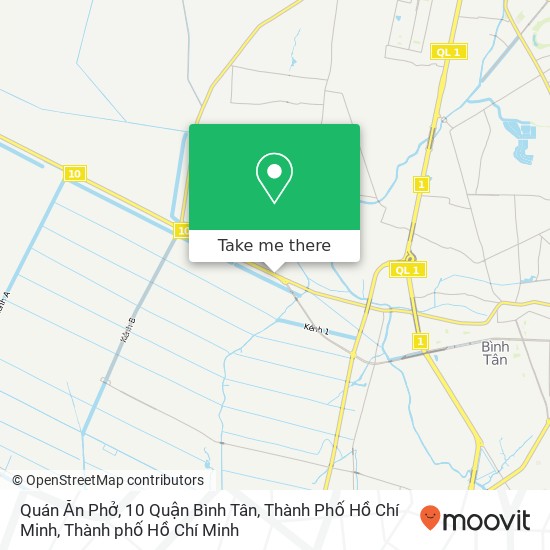 Bản đồ Quán Ăn Phở, 10 Quận Bình Tân, Thành Phố Hồ Chí Minh