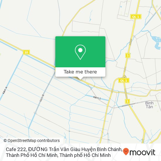 Bản đồ Cafe 222, ĐƯỜNG Trần Văn Giàu Huyện Bình Chánh, Thành Phố Hồ Chí Minh