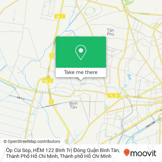 Bản đồ Ốp Cùi Sóp, HẺM 122 Bình Trị Đông Quận Bình Tân, Thành Phố Hồ Chí Minh