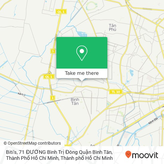 Bản đồ Biti's, 71 ĐƯỜNG Bình Trị Đông Quận Bình Tân, Thành Phố Hồ Chí Minh