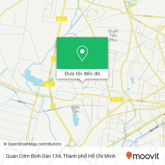 Bản đồ Quán Cơm Bình Dân 134, 134 ĐƯỜNG Bình Trị Đông Quận Bình Tân, Thành Phố Hồ Chí Minh