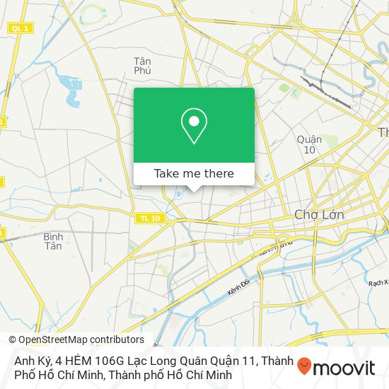 Bản đồ Anh Ký, 4 HẺM 106G Lạc Long Quân Quận 11, Thành Phố Hồ Chí Minh