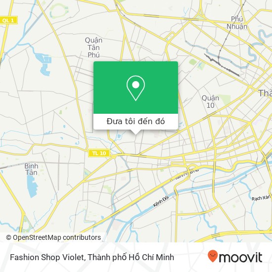 Bản đồ Fashion Shop Violet, ĐƯỜNG Lạc Long Quân Quận 11, Thành Phố Hồ Chí Minh