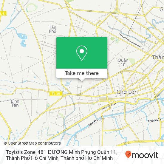 Bản đồ Toyist's Zone, 481 ĐƯỜNG Minh Phụng Quận 11, Thành Phố Hồ Chí Minh