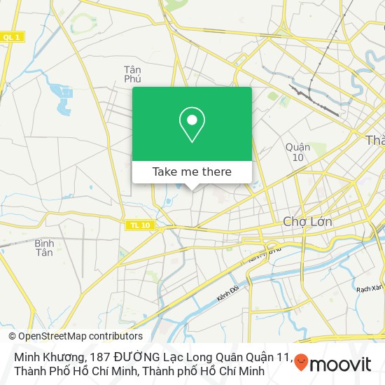 Bản đồ Minh Khương, 187 ĐƯỜNG Lạc Long Quân Quận 11, Thành Phố Hồ Chí Minh