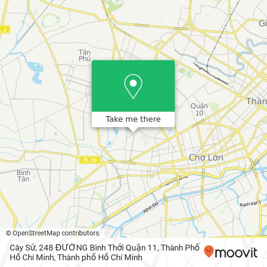 Bản đồ Cây Sứ, 248 ĐƯỜNG Bình Thới Quận 11, Thành Phố Hồ Chí Minh