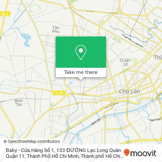 Bản đồ Baby - Cửa Hàng Số 1, 133 ĐƯỜNG Lạc Long Quân Quận 11, Thành Phố Hồ Chí Minh