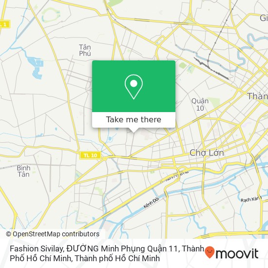 Bản đồ Fashion Sivilay, ĐƯỜNG Minh Phụng Quận 11, Thành Phố Hồ Chí Minh