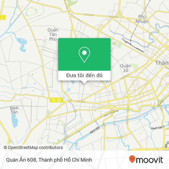 Bản đồ Quán Ăn 608, HẺM 612 Minh Phụng Quận 11, Thành Phố Hồ Chí Minh