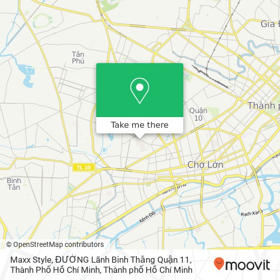 Bản đồ Maxx Style, ĐƯỜNG Lãnh Binh Thăng Quận 11, Thành Phố Hồ Chí Minh