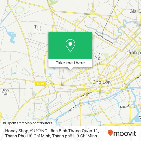 Bản đồ Honey Shop, ĐƯỜNG Lãnh Binh Thăng Quận 11, Thành Phố Hồ Chí Minh