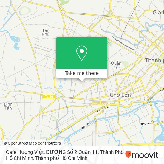 Bản đồ Cafe Hương Việt, ĐƯỜNG Số 2 Quận 11, Thành Phố Hồ Chí Minh