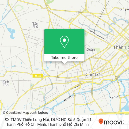 Bản đồ SX TMDV Thiên Long Hải, ĐƯỜNG Số 5 Quận 11, Thành Phố Hồ Chí Minh