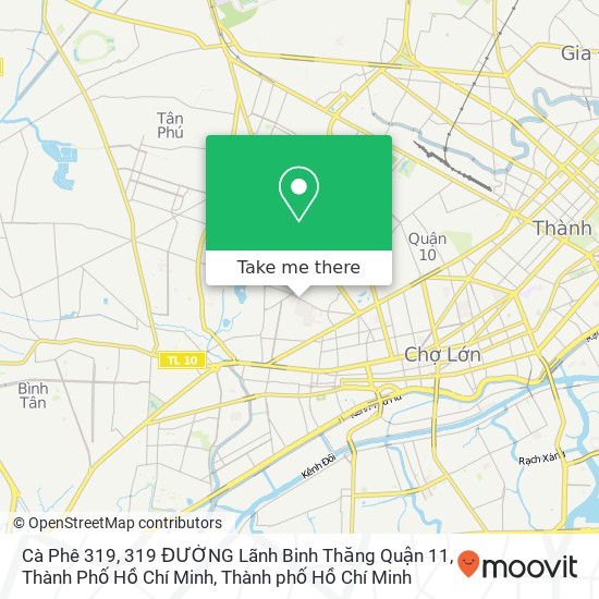 Bản đồ Cà Phê 319, 319 ĐƯỜNG Lãnh Binh Thăng Quận 11, Thành Phố Hồ Chí Minh