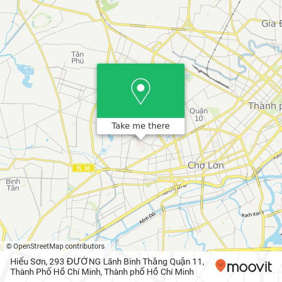 Bản đồ Hiếu Sơn, 293 ĐƯỜNG Lãnh Binh Thăng Quận 11, Thành Phố Hồ Chí Minh