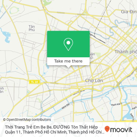 Bản đồ Thời Trang Trẻ Em Be Be, ĐƯỜNG Tôn Thất Hiệp Quận 11, Thành Phố Hồ Chí Minh