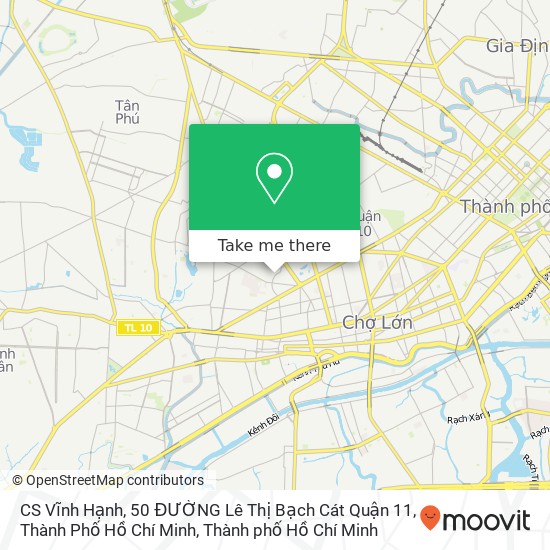 Bản đồ CS Vĩnh Hạnh, 50 ĐƯỜNG Lê Thị Bạch Cát Quận 11, Thành Phố Hồ Chí Minh