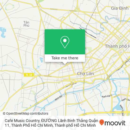 Bản đồ Café Music Country, ĐƯỜNG Lãnh Binh Thăng Quận 11, Thành Phố Hồ Chí Minh