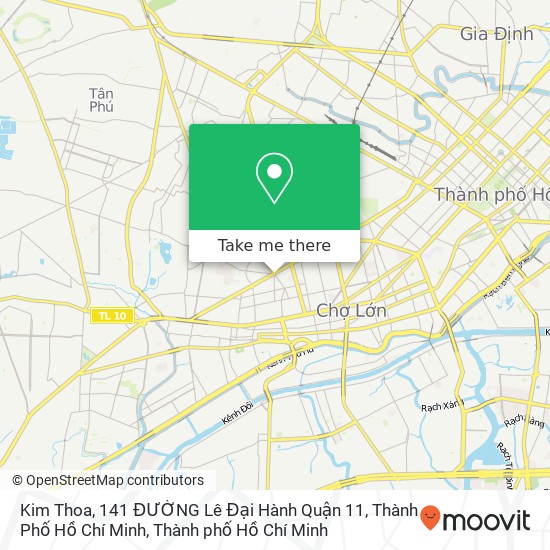 Bản đồ Kim Thoa, 141 ĐƯỜNG Lê Đại Hành Quận 11, Thành Phố Hồ Chí Minh
