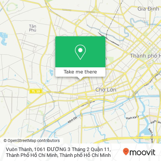 Bản đồ Vuôn Thành, 1061 ĐƯỜNG 3 Tháng 2 Quận 11, Thành Phố Hồ Chí Minh