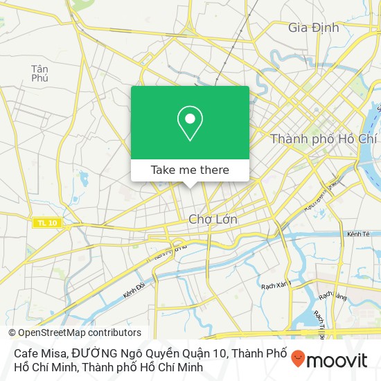 Bản đồ Cafe Misa, ĐƯỜNG Ngô Quyền Quận 10, Thành Phố Hồ Chí Minh