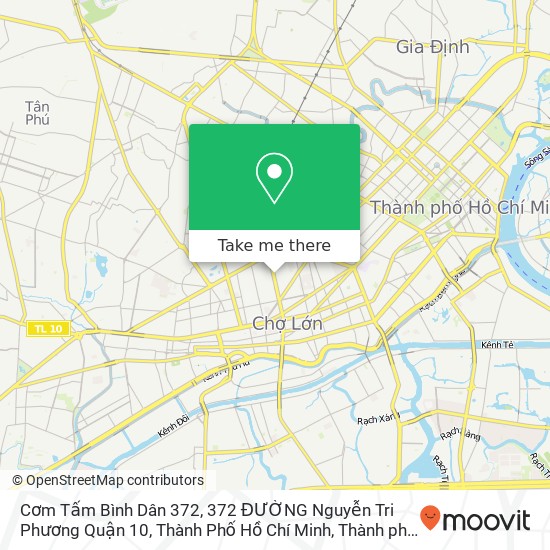 Bản đồ Cơm Tấm Bình Dân 372, 372 ĐƯỜNG Nguyễn Tri Phương Quận 10, Thành Phố Hồ Chí Minh