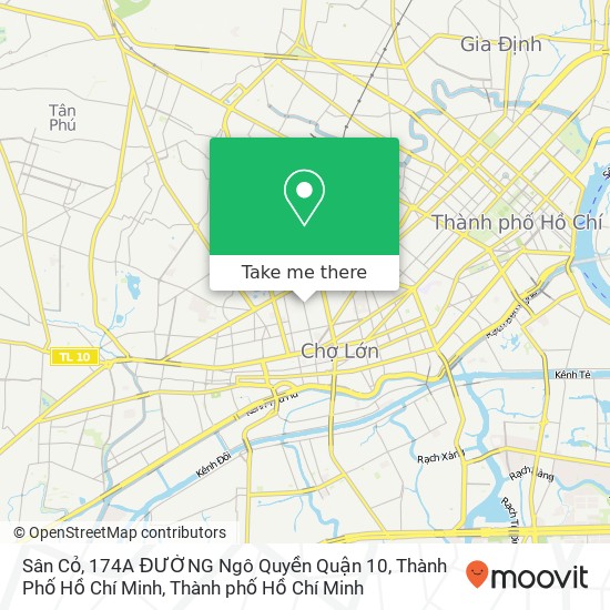 Bản đồ Sân Cỏ, 174A ĐƯỜNG Ngô Quyền Quận 10, Thành Phố Hồ Chí Minh